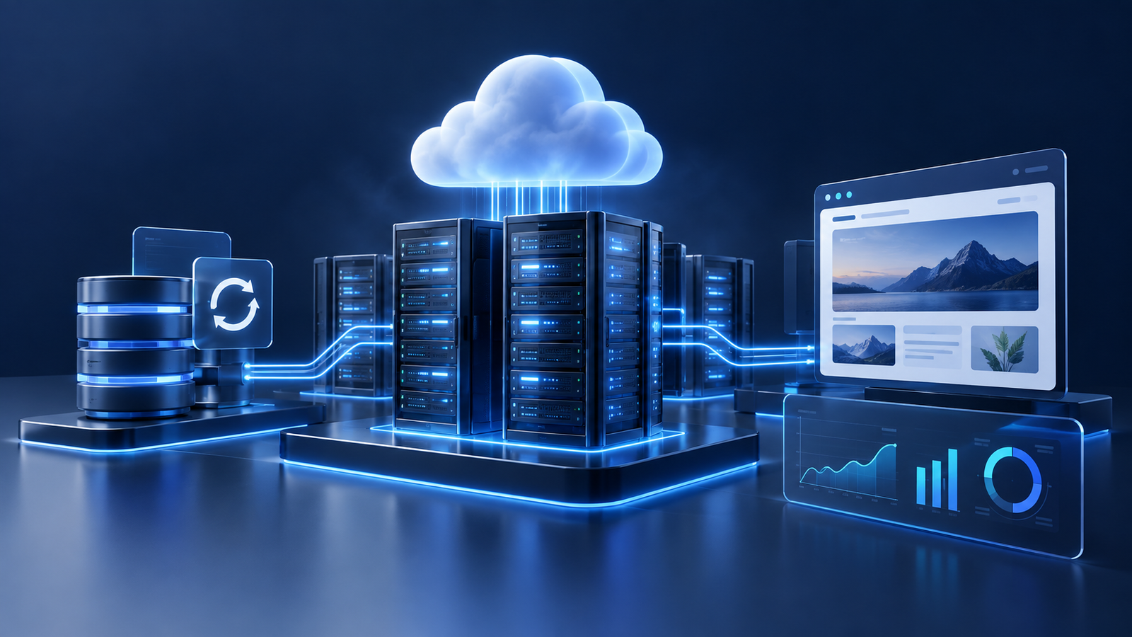 Imagen editorial de Hosting web