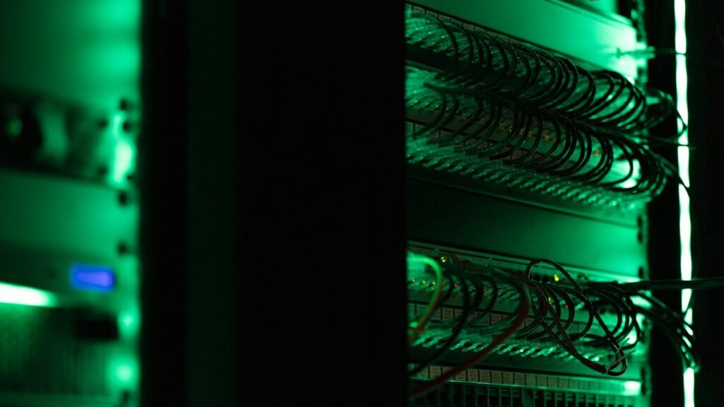 Rack de servidores en un centro de datos
